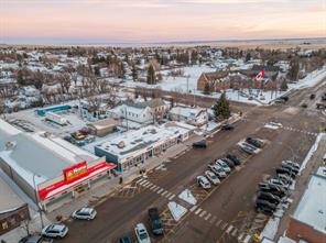 drone view of building