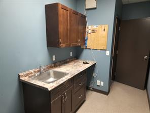 small kitchen area in space