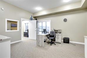 Office space behind front desk