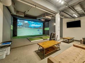 Inside of indoor golf swing
