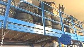 Storage area for tires