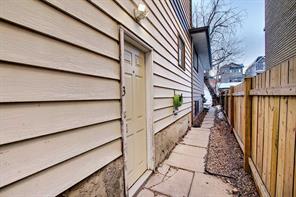 Unit #3 Entrance (East Side) is on the lower level