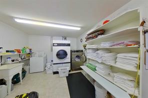 Laundry and Storage in front building