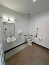 Mid construction with mezzanine and stairs in