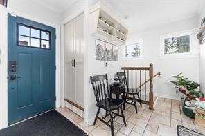 Front Foyer, Great size closet and sitting area for clients