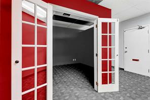 French doors to workspace